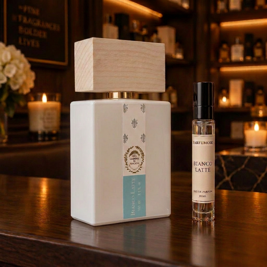 Bianco Latte – Abfüllung — Originalflakon und Parfumoir-Abfüllung